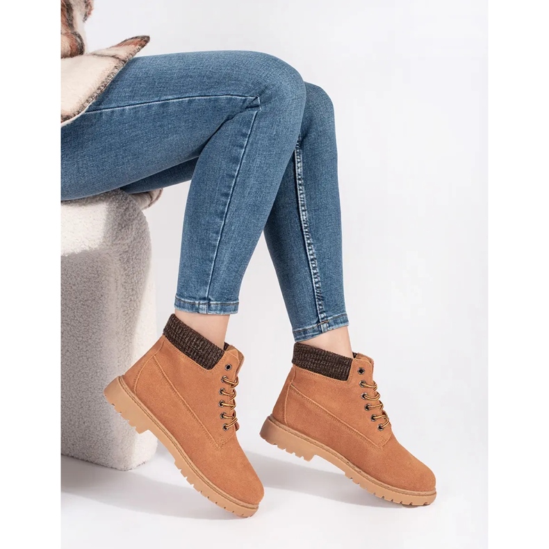 Original Walkman Shoes Tramperos de cuero de camello marrón 2