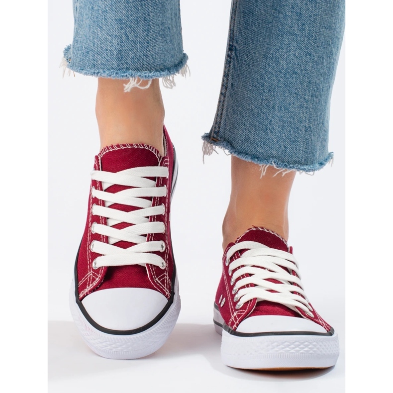 SHELOVET Zapatillas burdeos rojo 2