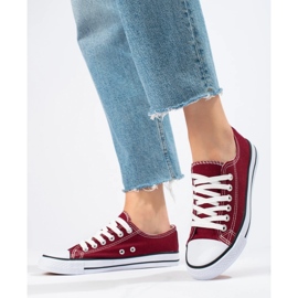 SHELOVET Zapatillas burdeos rojo 3