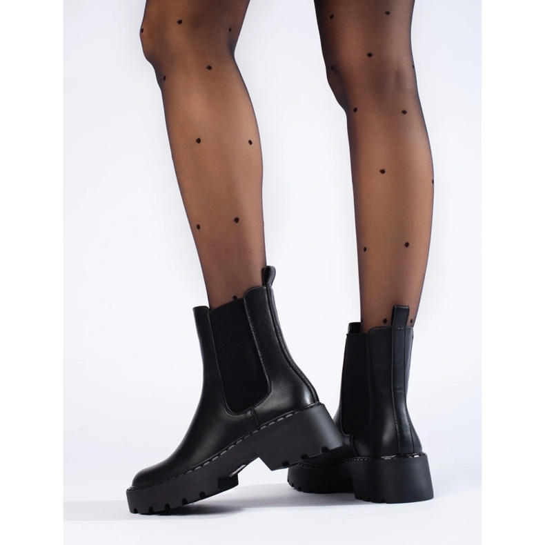 Botines Chelsea en la plataforma de Sergio Leone negro 2