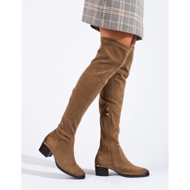 Botines de mujer Vinceza de ante marrón 2