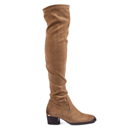Botines de mujer Vinceza de ante marrón 4