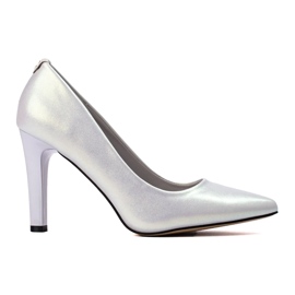 Zapatos de salón de mujer Shelovet plateados plata 4