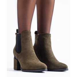Botines de ante verde oscuro de Vinceza 3