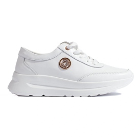 Zapatillas deportivas de piel blanca. blanco 4