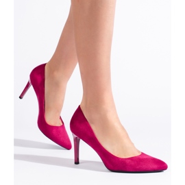Sergio Leone Zapatos de salón fucsia clásicos para mujer. rosado 2