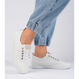 Deportivas mujer caladas blancas blanco 2