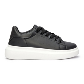 Deportivas mujer plataforma negras negro 4