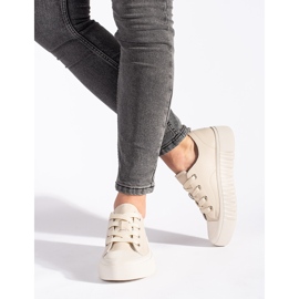 Deportivas mujer piel beige 4