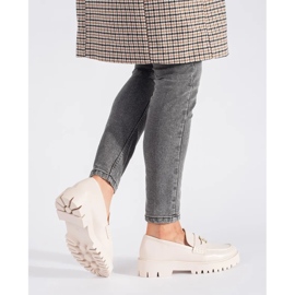 Seastar Mocasines de mujer beige en la plataforma. 4