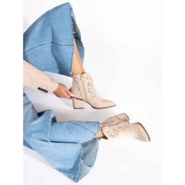 Seastar Botas cowboy caladas beige mujer 2