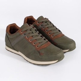 Vico Deportivas hombre cómodas verdes y marrones. 1