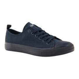 Zapatos de mujer atados azul marino American Club LH08 sneakers 1