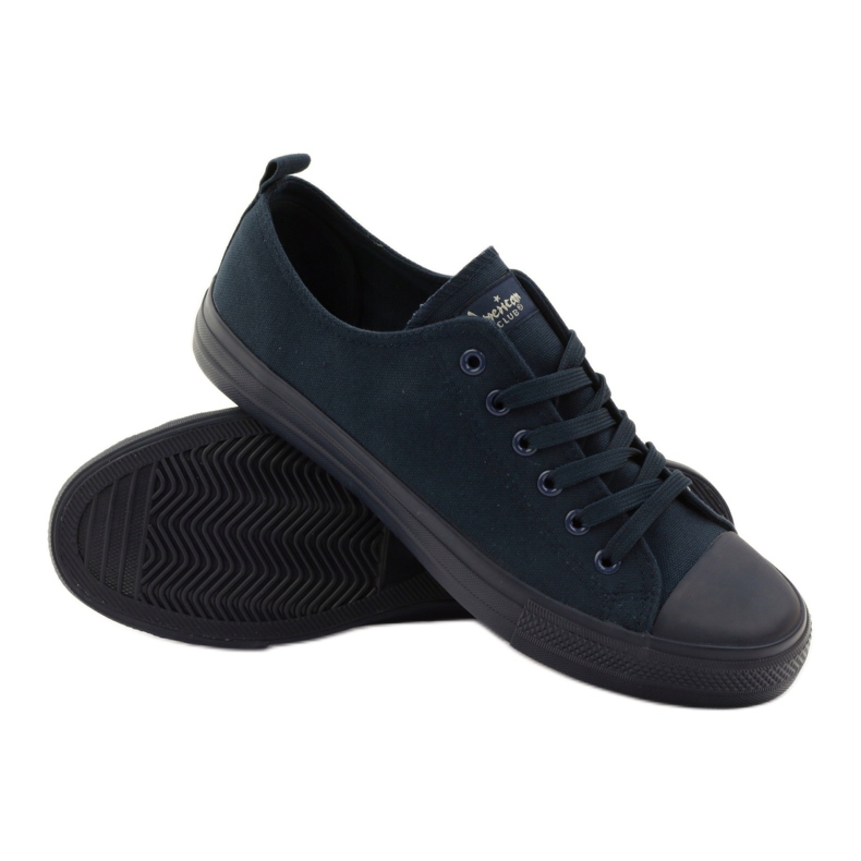 Zapatos de mujer atados azul marino American Club LH08 sneakers 3