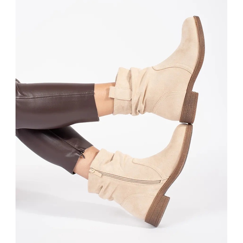 Botas cowboy beige mujer 1