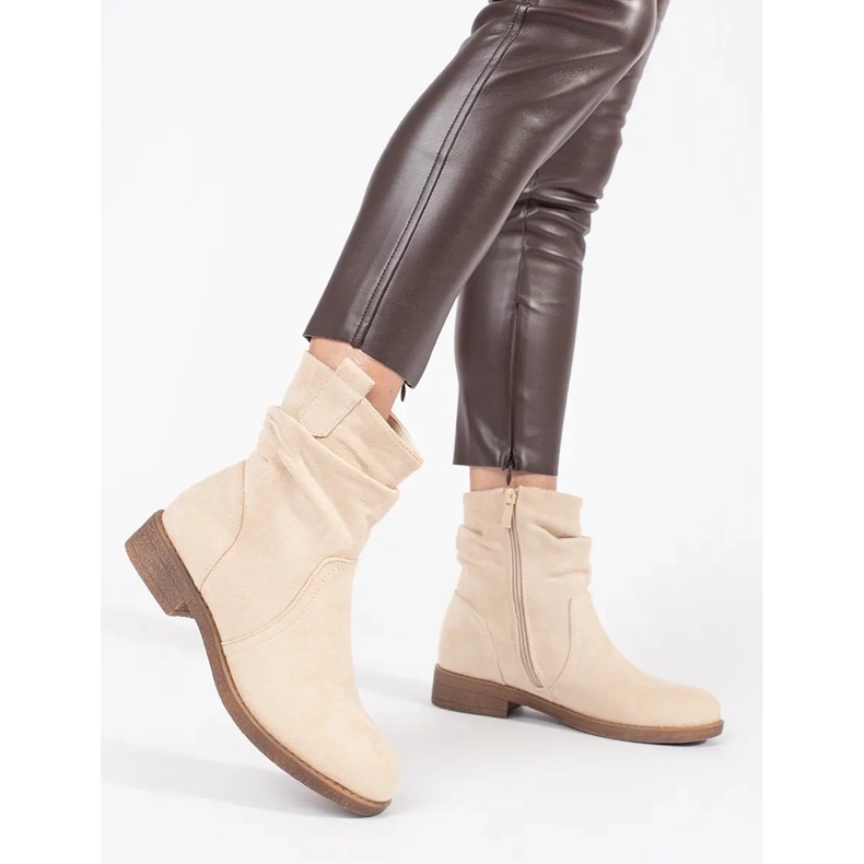 Botas cowboy beige mujer 2