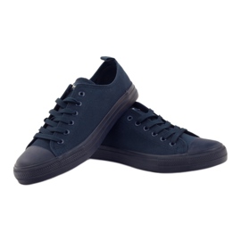 Zapatos de mujer atados azul marino American Club LH08 sneakers 4