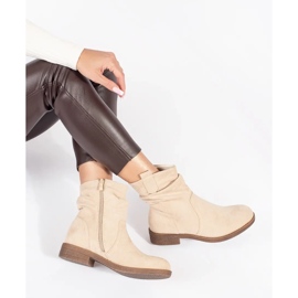 Botas cowboy beige mujer 3