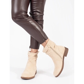 Botas cowboy beige mujer 4