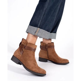 Botines mujer ante marrón 1