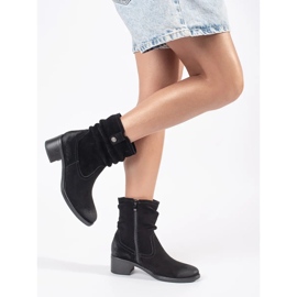 Botas cowboy de piel negras para mujer de Sergio Leone negro 1