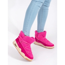 Seastar Botas de nieve de mujer rosa con suela gruesa. rosado 1