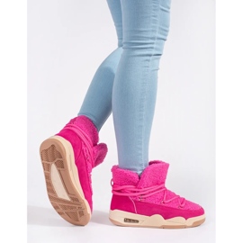 Seastar Botas de nieve de mujer rosa con suela gruesa. rosado 4