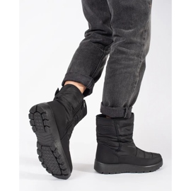 Botas de nieve de mujer con aislamiento negro. 2