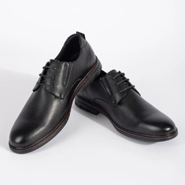 Zapatos negros con cordones para hombre. 2