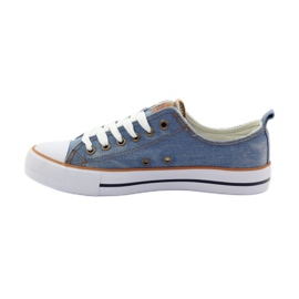 American Club zapatillas vaqueras americanas blanco marrón azul 2