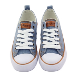 American Club zapatillas vaqueras americanas blanco marrón azul 4