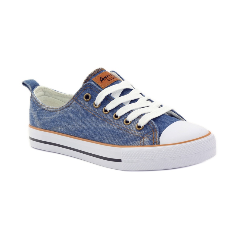 American Club DK jeans zapatillas americanas blanco marrón azul 1