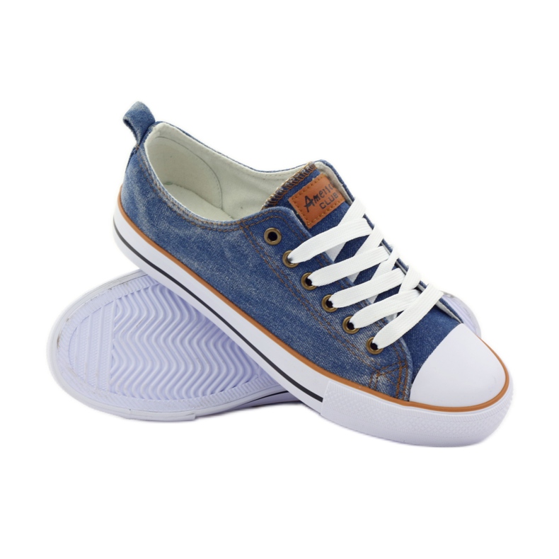 American Club DK jeans zapatillas americanas blanco marrón azul 3