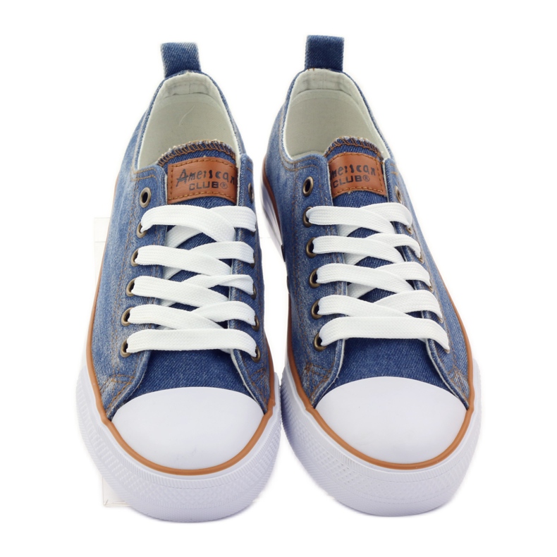 American Club DK jeans zapatillas americanas blanco marrón azul 4