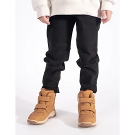 Botines de niño aislantes con velcro. marrón 3