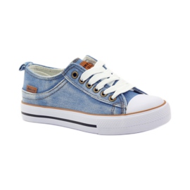 American Club zapatillas vaqueras americanas azul marrón 1