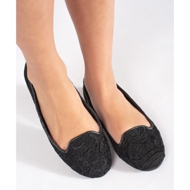 Goodin Bailarinas de mujer negras con encaje. negro 1