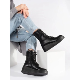 Seastar Zapatos obreros de mujer negros con suela gruesa. 2