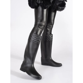 Botas de agua de mujer negro mate 1