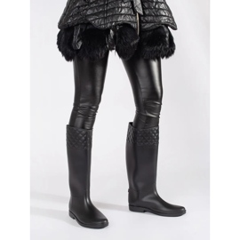 Botas de agua de mujer negro mate 2