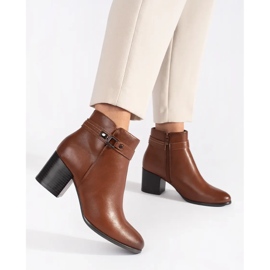 Botines de mujer de piel marrón de Sergio Leone 3