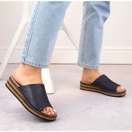 Cómodas chanclas Rieker W RKR670, azul marino 3