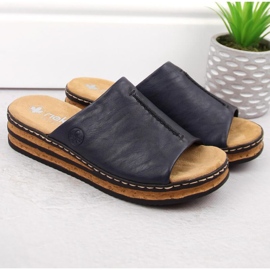 Cómodas chanclas Rieker W RKR670, azul marino 5