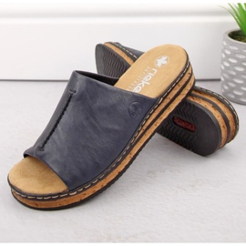 Cómodas chanclas Rieker W RKR670, azul marino 6