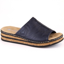 Cómodas chanclas Rieker W RKR670, azul marino 7