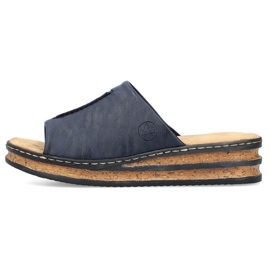 Cómodas chanclas Rieker W RKR670, azul marino 11