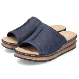 Cómodas chanclas Rieker W RKR670, azul marino 13