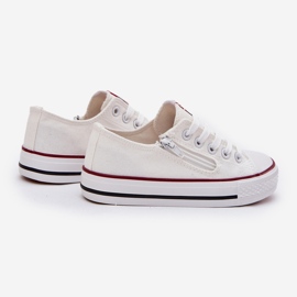 Zapatillas de zapatillas blancas bajas para niños blanco 5