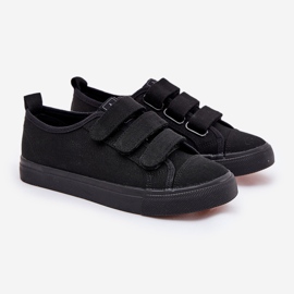 Zapatillas de zapatillas de velcro juveniles negro 1