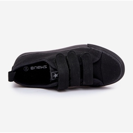 Zapatillas de zapatillas de velcro juveniles negro 3